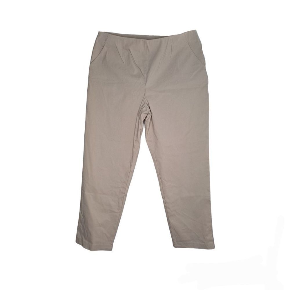 Alfani Essential Pull-on High Rise Ankle Length Tummy Control Trouser Khaki 14